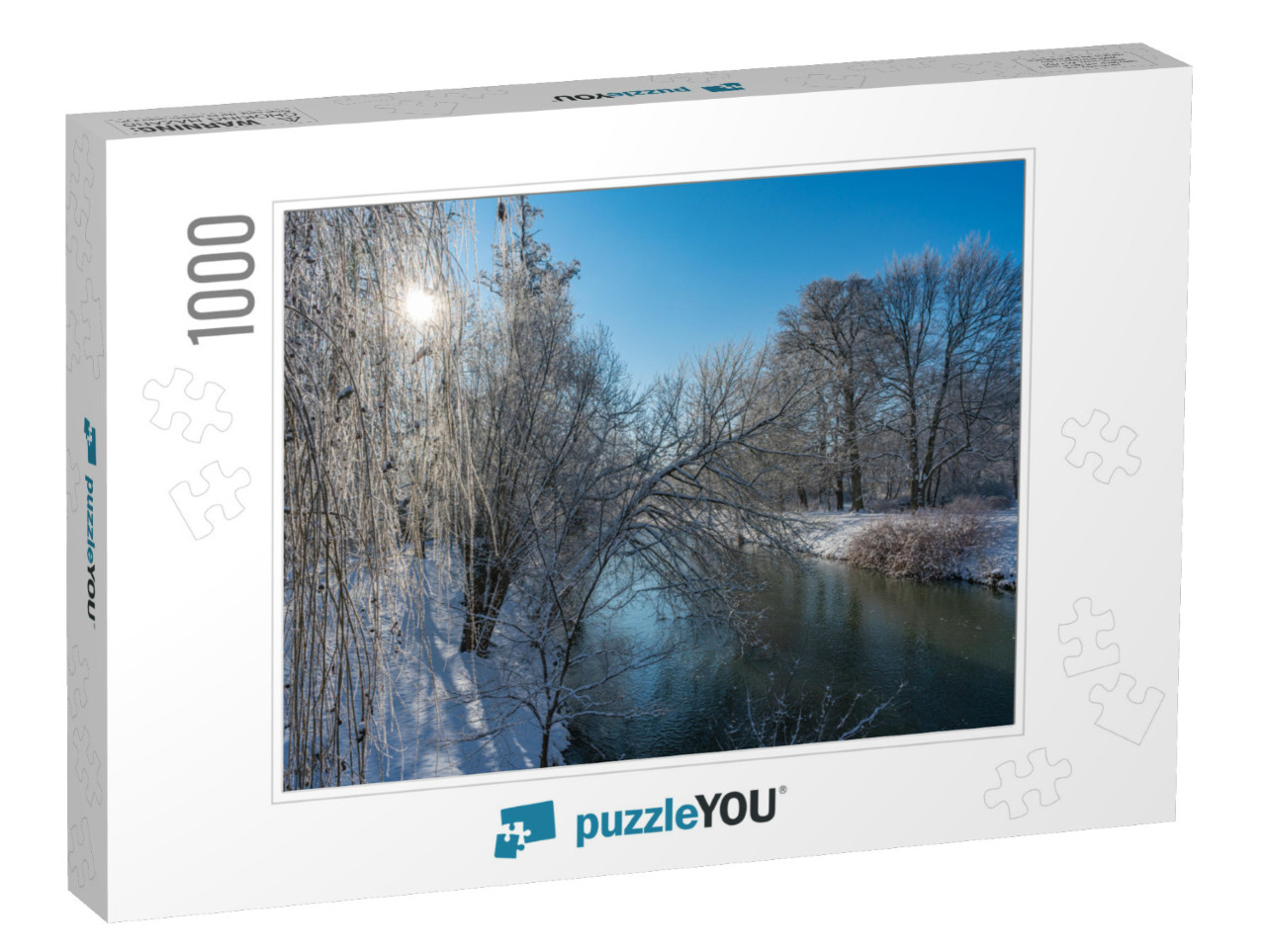 A Sunny Winter Day by the River Spree in Cottbus, Branden... Jigsaw Puzzle with 1000 pieces