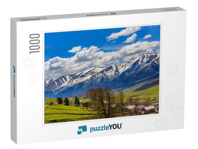 Lermontovo Village & Beautiful Mountain Landscape, Armeni... Jigsaw Puzzle with 1000 pieces