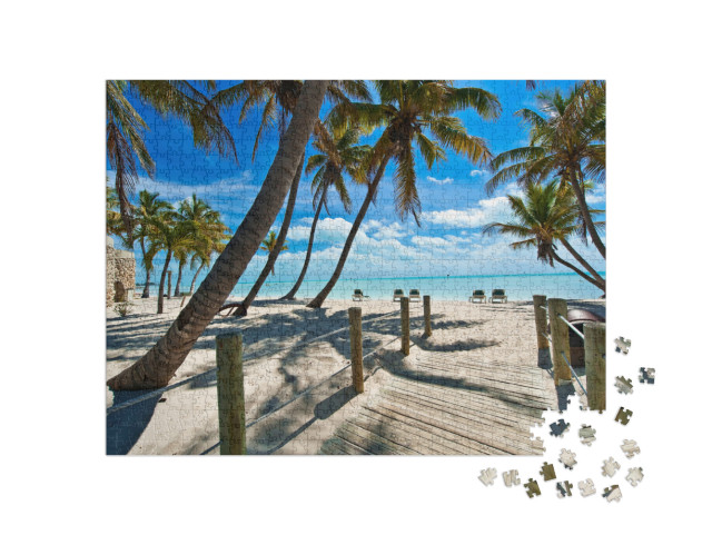 Footbridge to the Beach - Key West... Jigsaw Puzzle with 1000 pieces