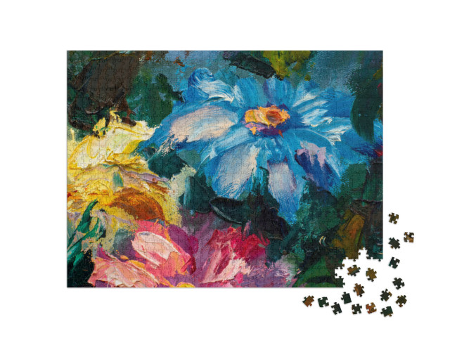 Flowers Paintings Monet Painting Claude Impressionism Pai... Jigsaw Puzzle with 1000 pieces