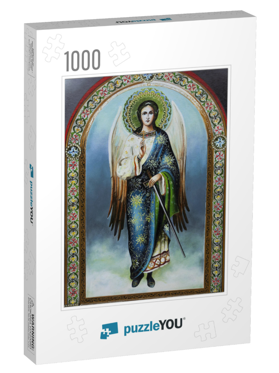 Orthodox Icon Angel Keep. Oil Painting, Canvas... Jigsaw Puzzle with 1000 pieces