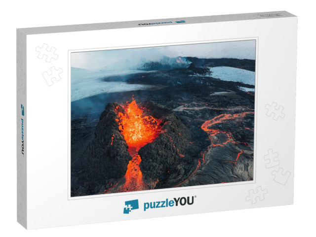 Iceland Volcanic Eruption 2021. the Volcano Fagradalsfjal... Jigsaw Puzzle