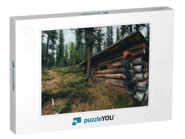 Wide-Angle Autumn Shot in a Deep Conifer Taiga Forest of... Jigsaw Puzzle