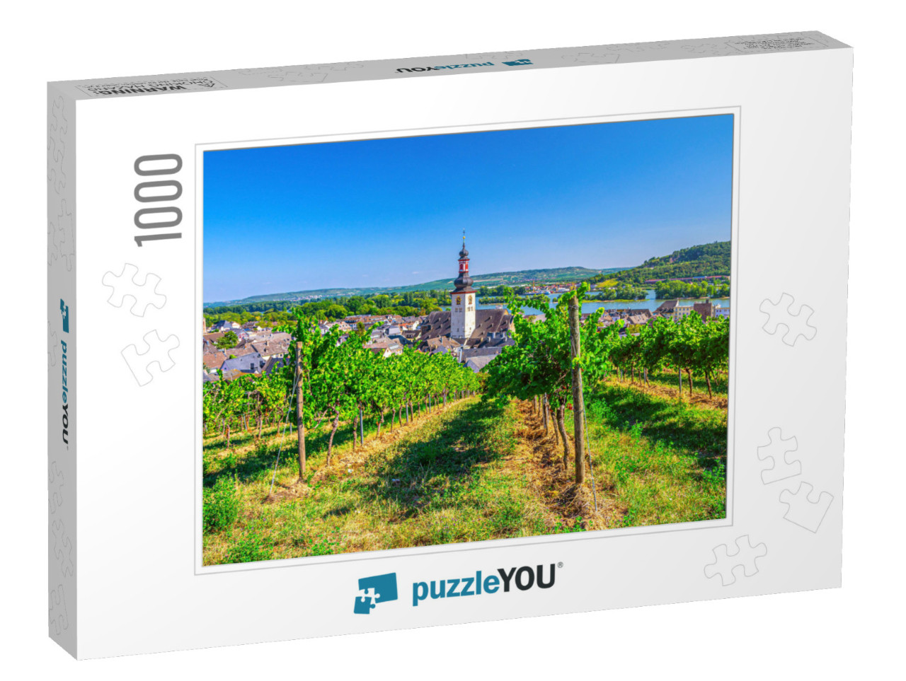 Aerial View of Vineyards Rheingau Wine Region, Rudesheim... Jigsaw Puzzle with 1000 pieces