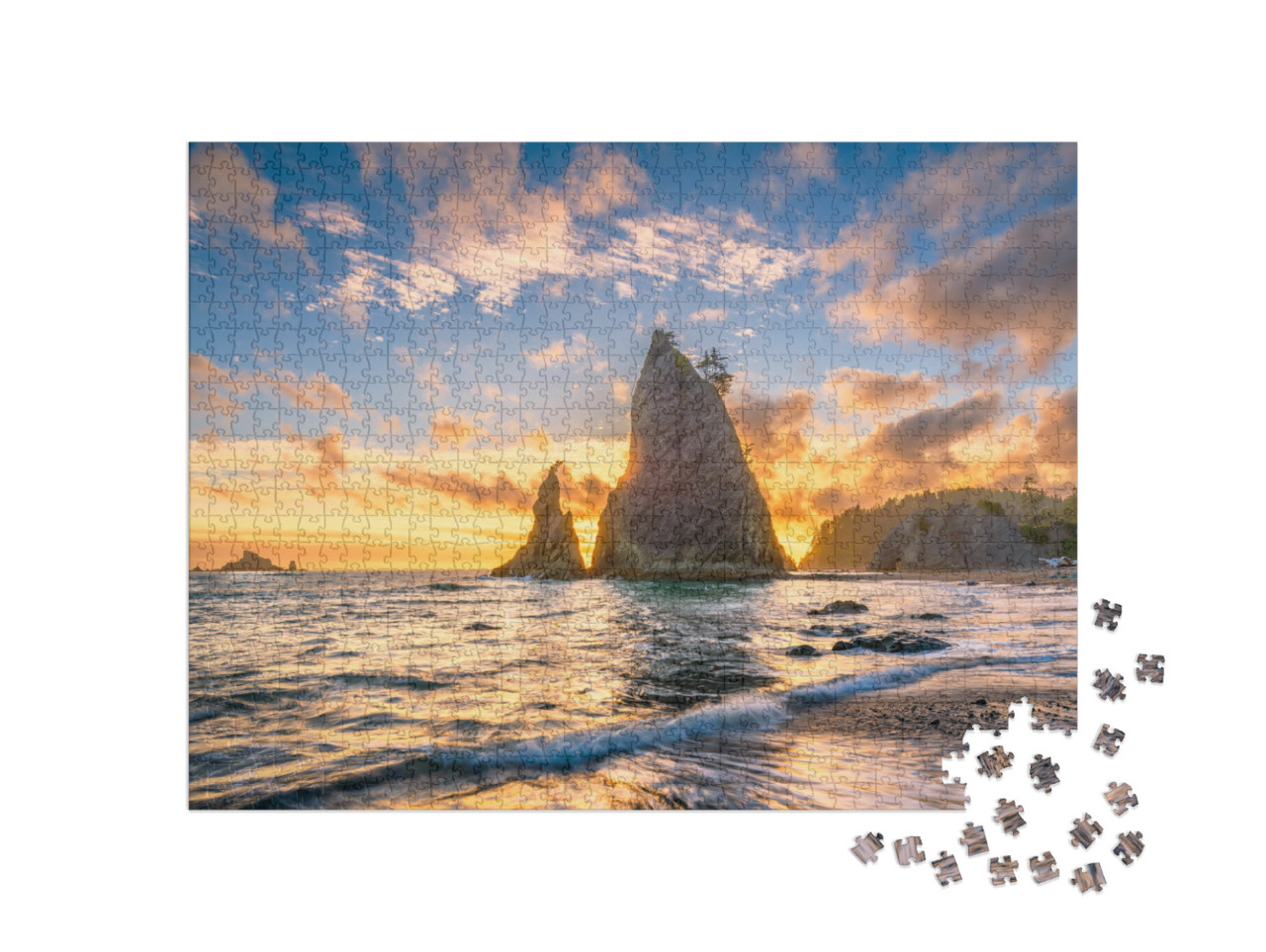 Olympic National Park, Washington, USA At Rialto Beach... Jigsaw Puzzle with 1000 pieces