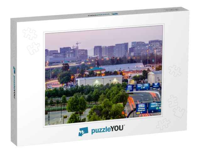 San Jose California City Lights Early Morning... Jigsaw Puzzle