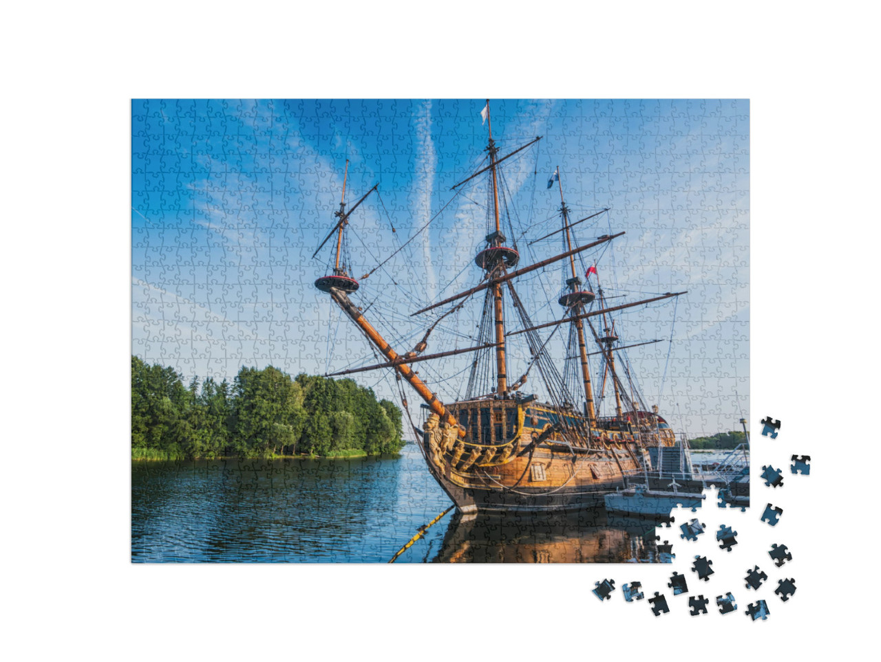 Linear Ship Goto Predestination in Voronezh City, Russia... Jigsaw Puzzle with 1000 pieces