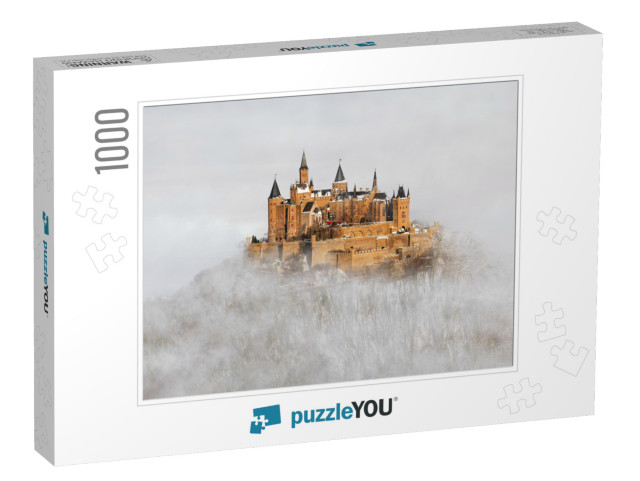 Hohenzollern Castle Over the Clouds, Germany... Jigsaw Puzzle with 1000 pieces