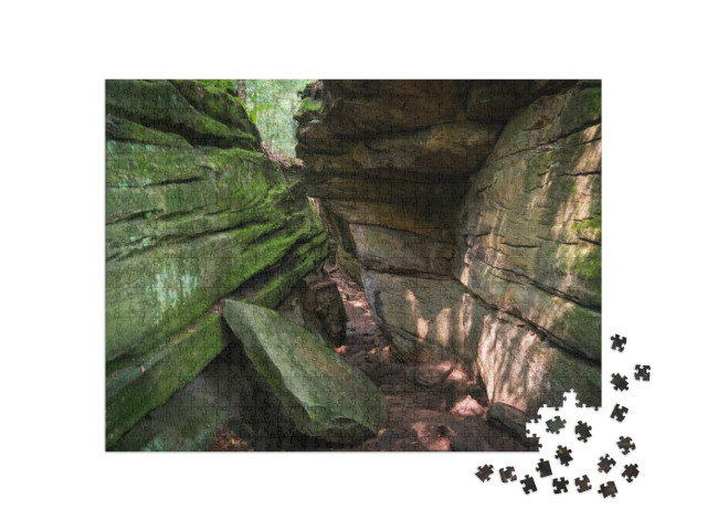 The Famous Ledges At Ohio's Only National Park, Cuyahoga... Jigsaw Puzzle with 1000 pieces