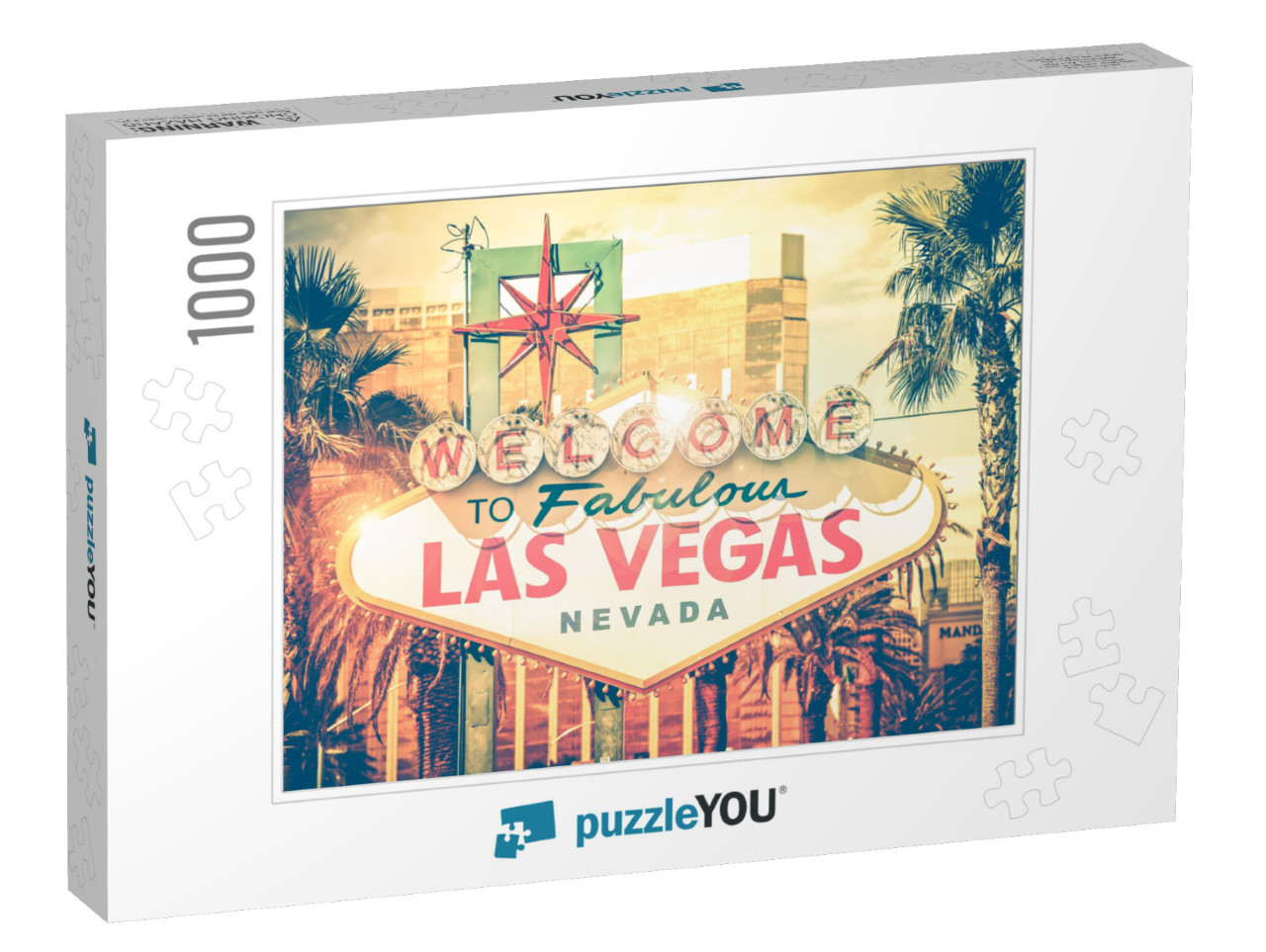 Vintage Las Vegas Photo. Las Vegas Boulevard Entrance Sig... Jigsaw Puzzle with 1000 pieces