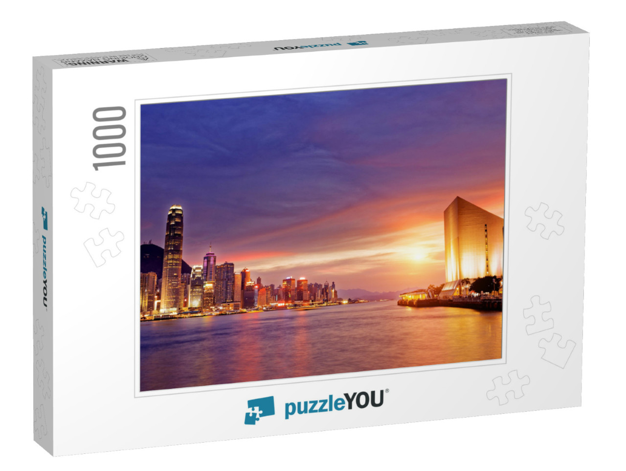 Beautiful Hong Kong Cityscape At Sunset, Hong Kong City... Jigsaw Puzzle with 1000 pieces