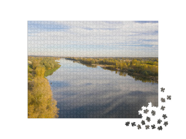 Aerial of the Loire River Near to Luynes, Centre, France... Jigsaw Puzzle with 1000 pieces