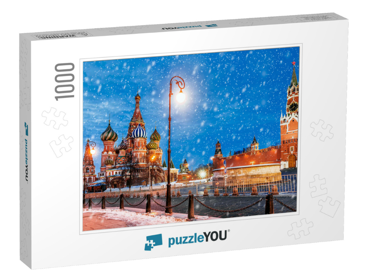 Christmas in Moscow. Winter View Red Square in Moscow... Jigsaw Puzzle with 1000 pieces