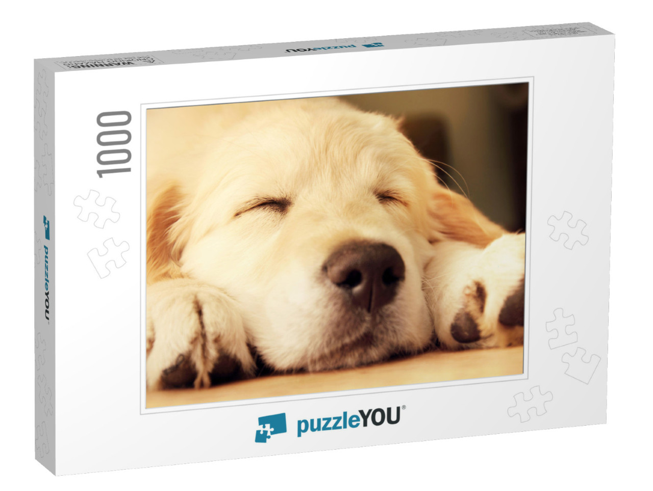 Cute Golden Retriever Puppy Taking a Nap... Jigsaw Puzzle with 1000 pieces