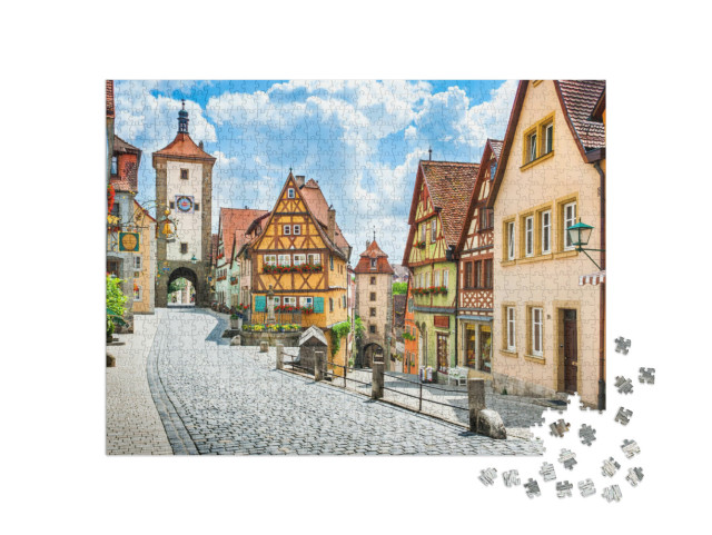 Beautiful Postcard View of the Famous Historic Town of Ro... Jigsaw Puzzle with 1000 pieces