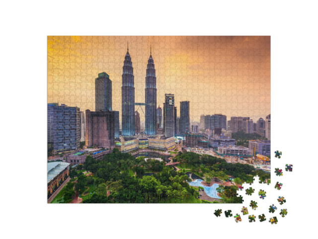 Kuala Lumpur, Malaysia Skyline... Jigsaw Puzzle with 1000 pieces