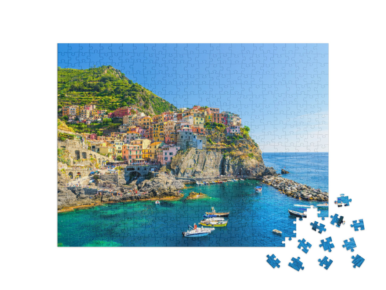 Manarola Traditional Typical Italian Village in National... Jigsaw Puzzle with 500 pieces