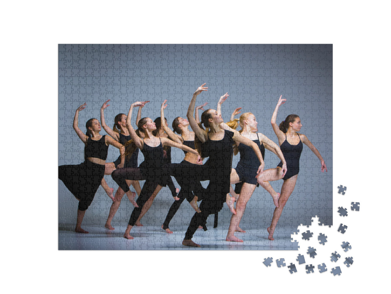 The Group of Modern Ballet Dancers... Jigsaw Puzzle with 1000 pieces