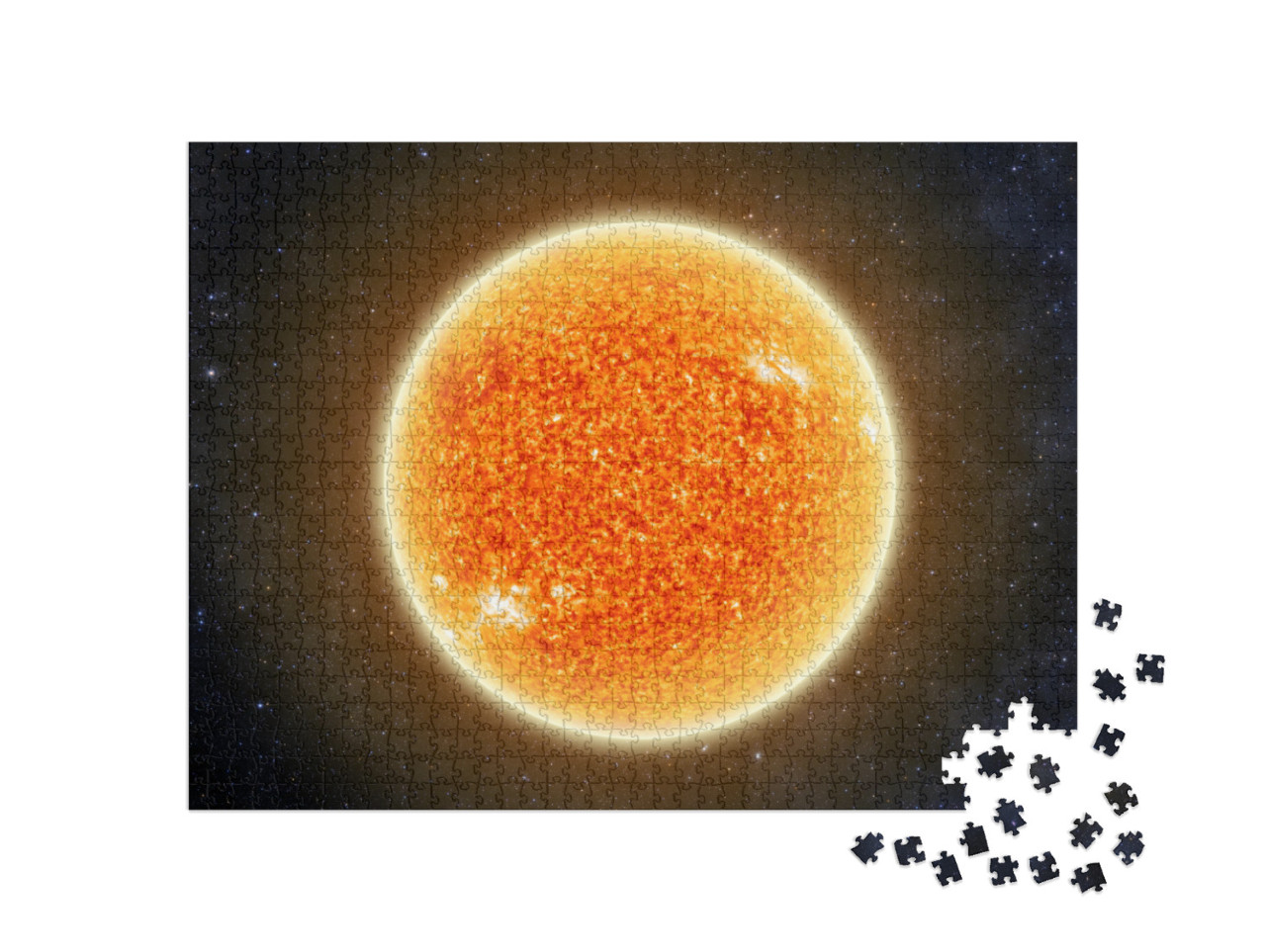 The Sun in Space - Elements of This Image Furnished by Na... Jigsaw Puzzle with 1000 pieces