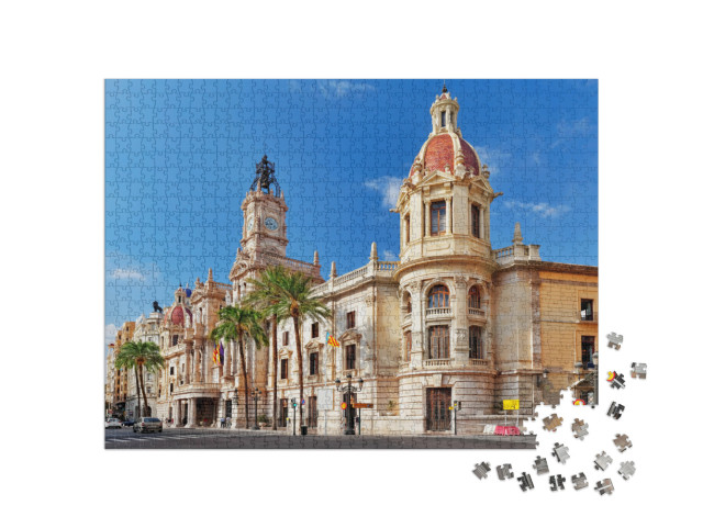 Cityscape Historical Places of Valencia - City in Spain... Jigsaw Puzzle with 1000 pieces