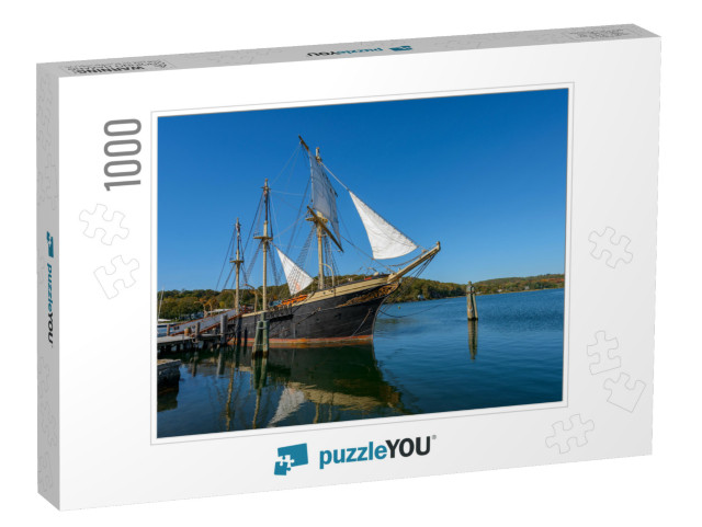 The Joseph Conrad At Mystic Seaport, Mystic Ct Full-Rigge... Jigsaw Puzzle with 1000 pieces