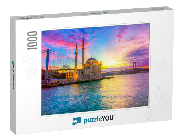 Ortakoy Istanbul Landscape Beautiful Sunrise with Clouds... Jigsaw Puzzle with 1000 pieces