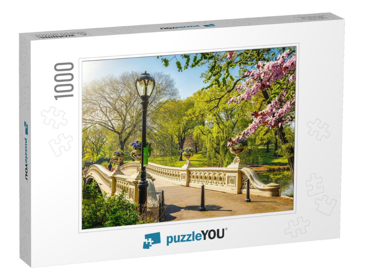 Bow Bridge in Central Park At Spring Sunny Day, New York... Jigsaw Puzzle with 1000 pieces