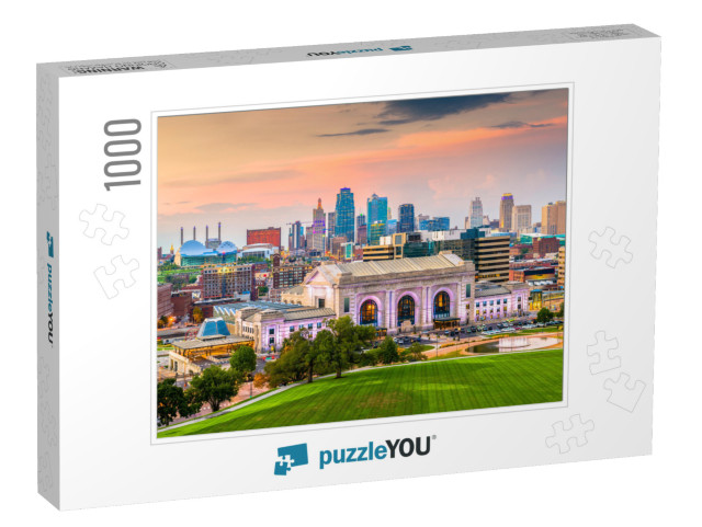 Kansas City, Missouri, USA Downtown Skyline with Union Sta... Jigsaw Puzzle with 1000 pieces