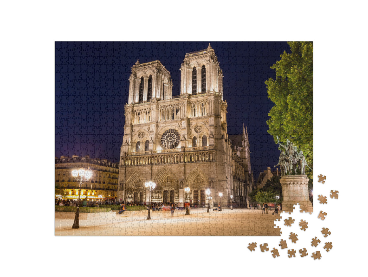 Notre Dame Cathedral in Paris, France... Jigsaw Puzzle with 1000 pieces