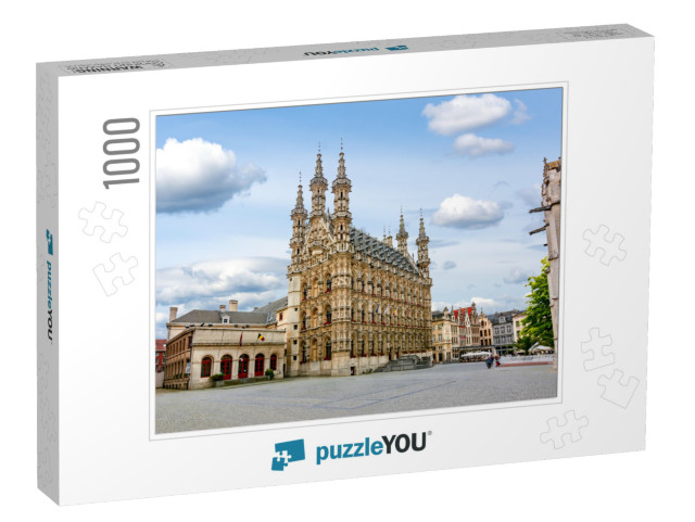 Town Hall in Center of Leuven, Belgium... Jigsaw Puzzle with 1000 pieces