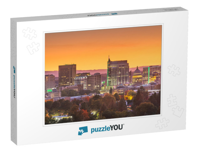 Boise, Idaho, USA Downtown Cityscape At Twilight... Jigsaw Puzzle