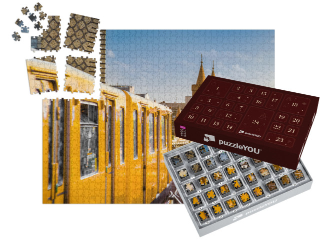 Panoramic View of Berliner U-Bahn with Oberbaum Bridge in... | Jigsaw Puzzle Advent Calendar