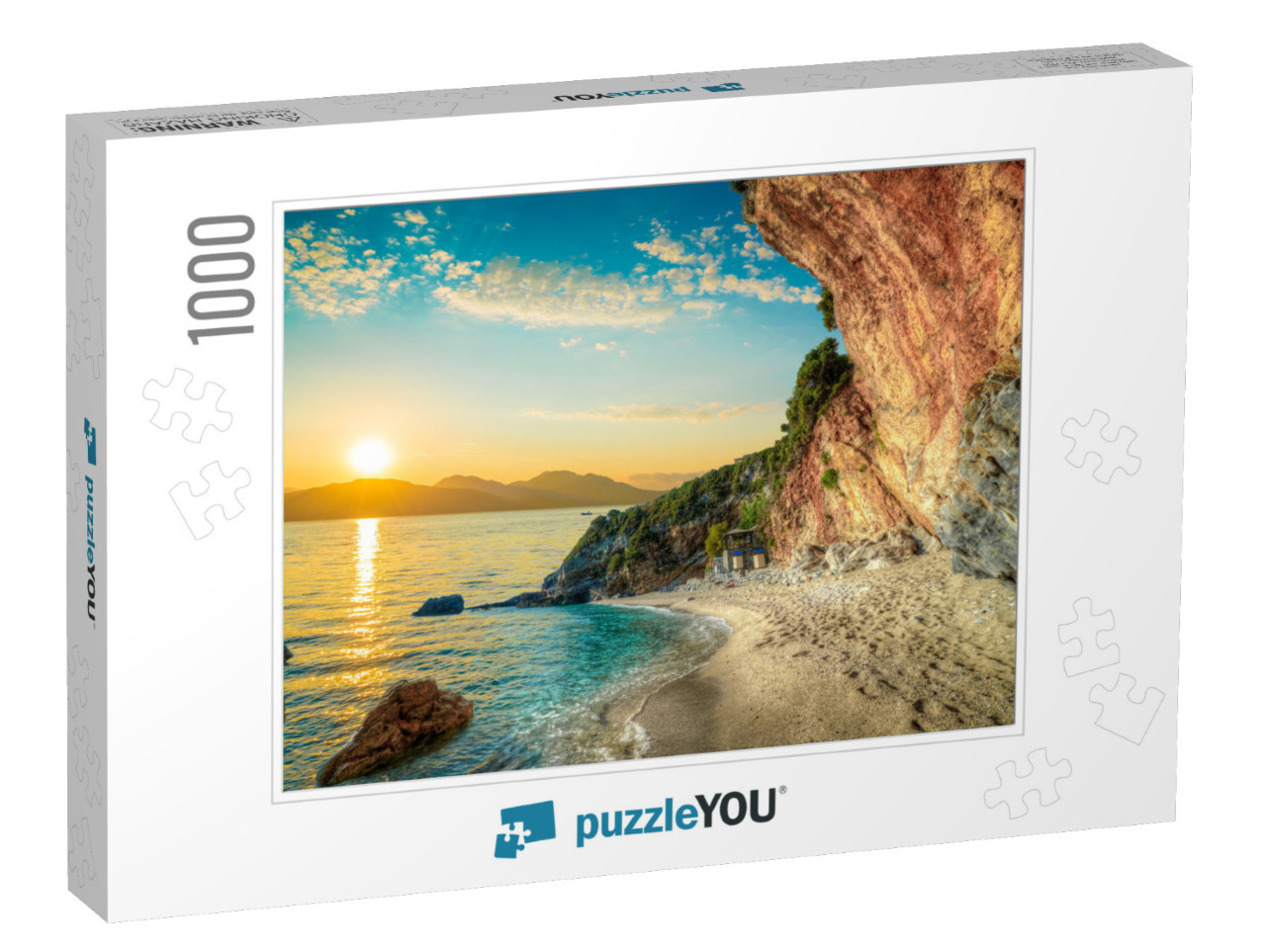 Beautiful Landscape in Corfu Island, Beach & Sea Shore in... Jigsaw Puzzle with 1000 pieces