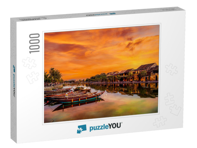 View of Busy River in Hoi An, Vietnam. Hoi an is the Worl... Jigsaw Puzzle with 1000 pieces