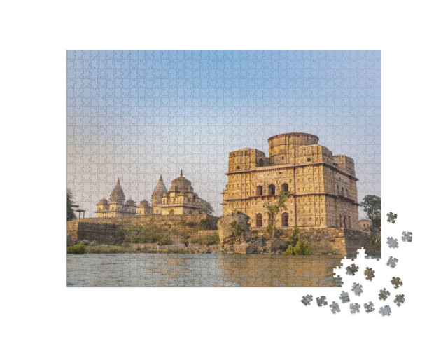 17th- & 18th-Century Bundela Cenotaphs on Orchhas Kanchan... Jigsaw Puzzle with 1000 pieces