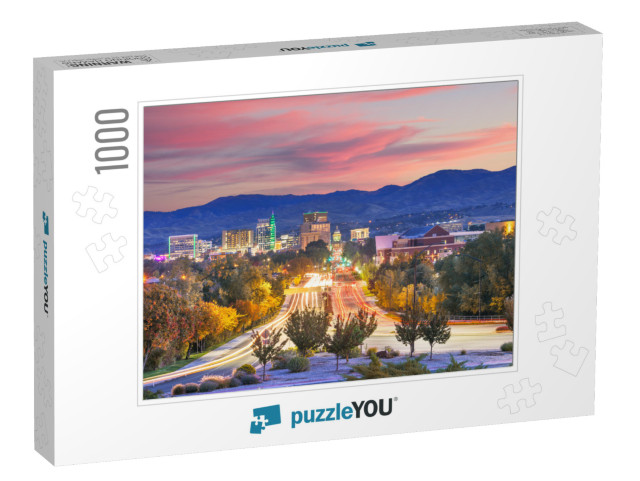 Boise, Idaho, USA Downtown Cityscape At Twilight... Jigsaw Puzzle with 1000 pieces