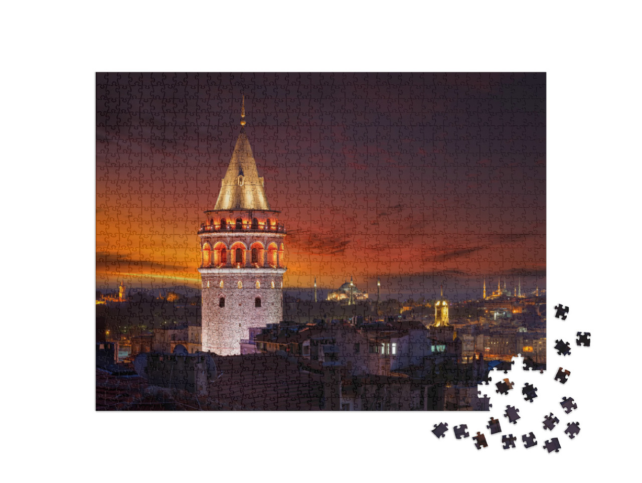 Galata Tower... Jigsaw Puzzle with 1000 pieces