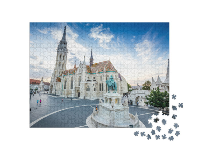 Fishermen's Bastion & Matthias Church in Budapest, Hungar... Jigsaw Puzzle with 1000 pieces