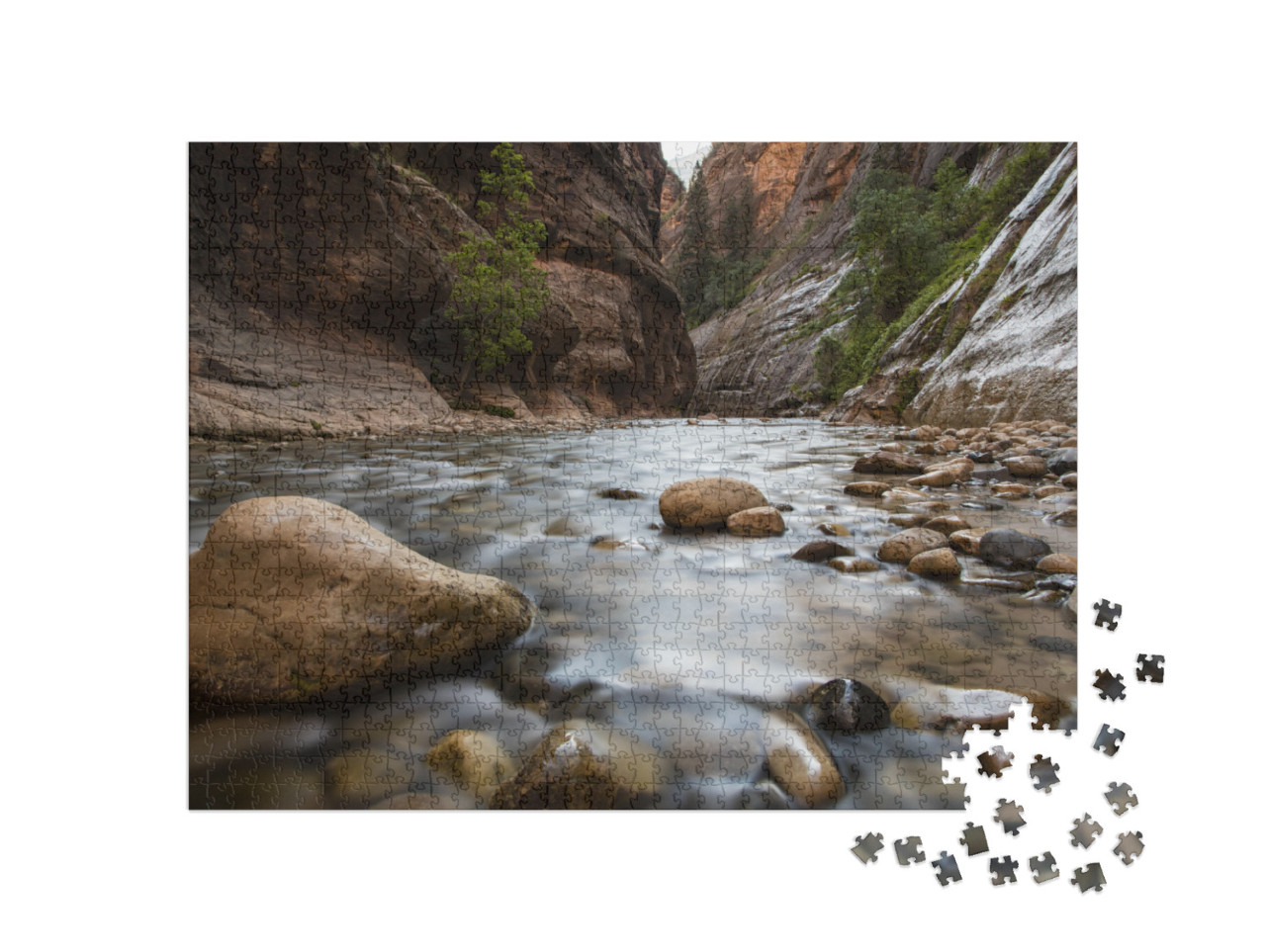 The Narrows in Zion National Park... Jigsaw Puzzle with 1000 pieces