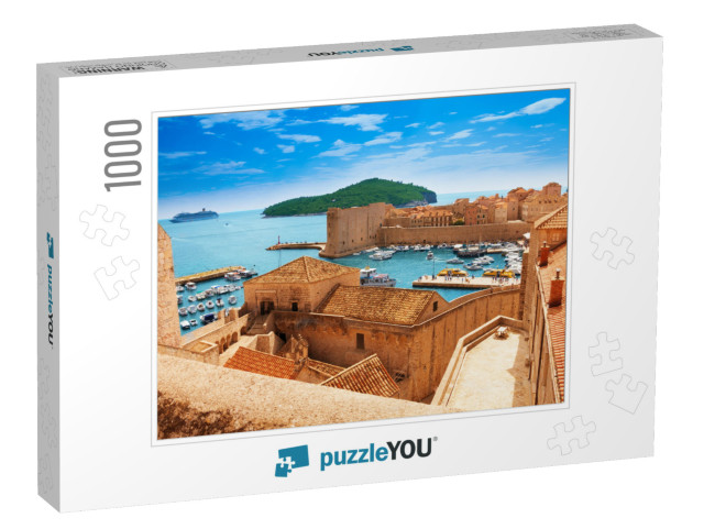 Port of Dubrovnik from the Old City Walls... Jigsaw Puzzle with 1000 pieces