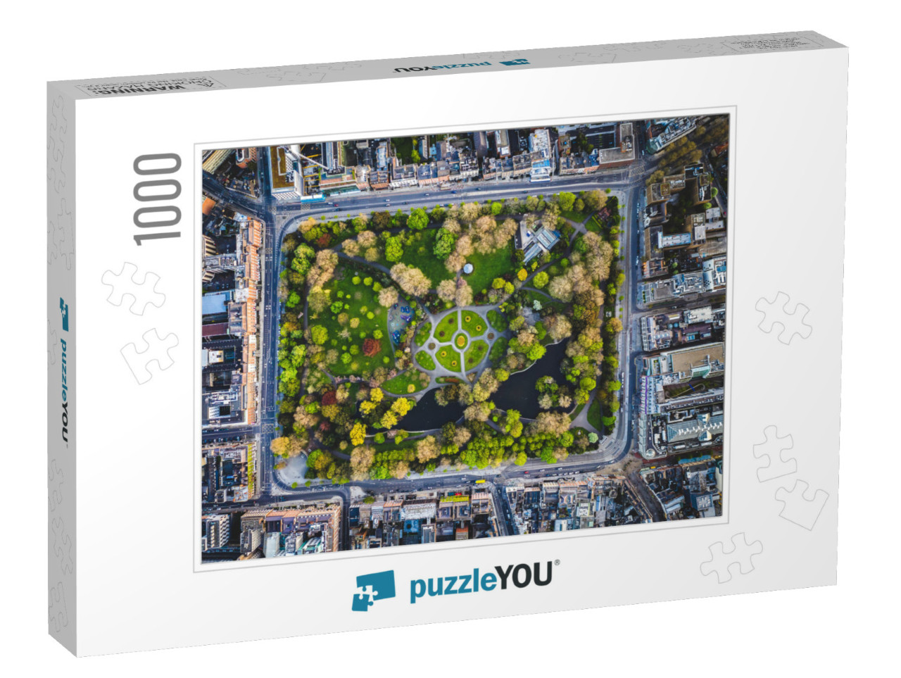 St. Stephens Green Park in Dublin View from the Air... Jigsaw Puzzle with 1000 pieces