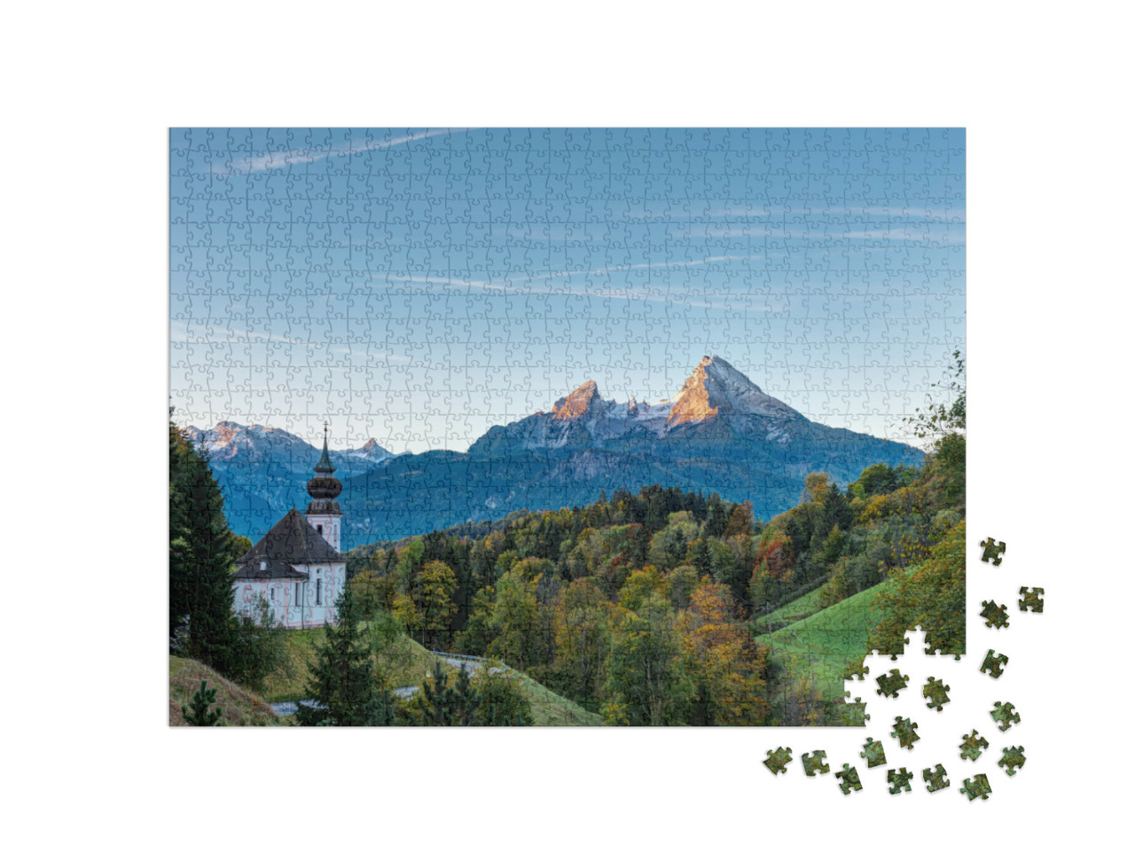 Nice Autumn Morning in Bavaria with the Small Maria Gern... Jigsaw Puzzle with 1000 pieces