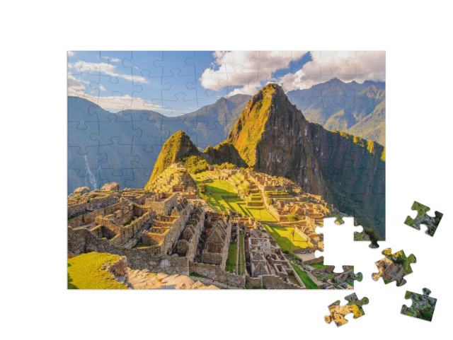 Machu Picchu Peru, Southa America, a UNESCO World Heritag... Jigsaw Puzzle with 100 pieces