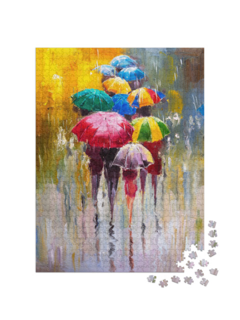 Oil Painting - Rainy Day... Jigsaw Puzzle with 1000 pieces