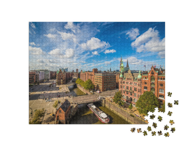 Unesco World Cultural Heritage Speicherstadt in Hamburg -... Jigsaw Puzzle with 1000 pieces