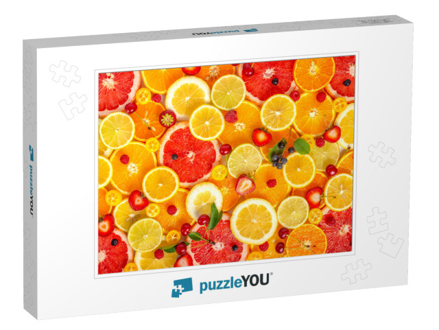 Top View of Beautiful Fresh Trendy Seamless Pattern Slice... Jigsaw Puzzle