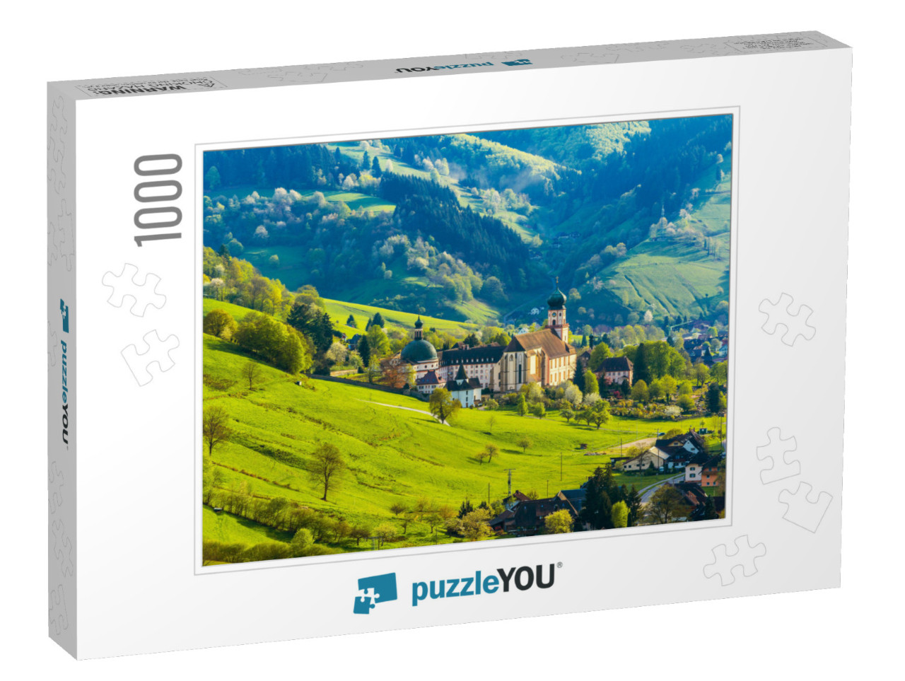 Beautiful Countryside Mountain Landscape with a Monastery... Jigsaw Puzzle with 1000 pieces