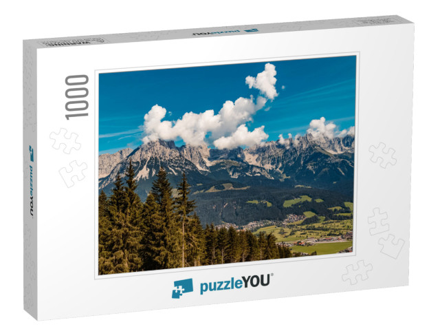 Beautiful Alpine Summer View At the Famous Hartkaiser Sum... Jigsaw Puzzle with 1000 pieces