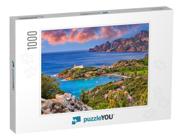 Panorama of Girolata Bay in Corsica Island, Corse-Du-Sud... Jigsaw Puzzle with 1000 pieces