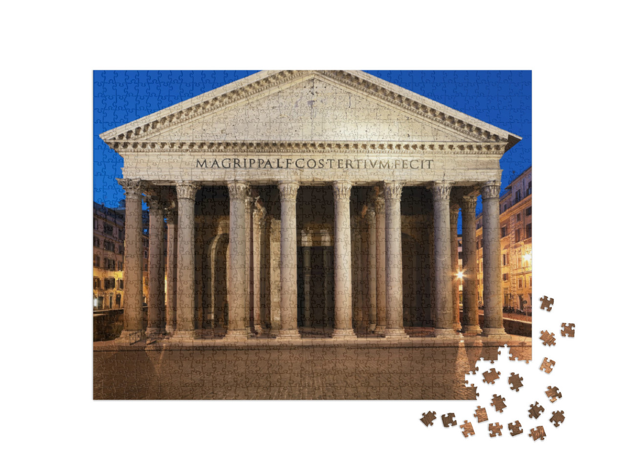 Pantheon At Night, Rome - Italy... Jigsaw Puzzle with 1000 pieces